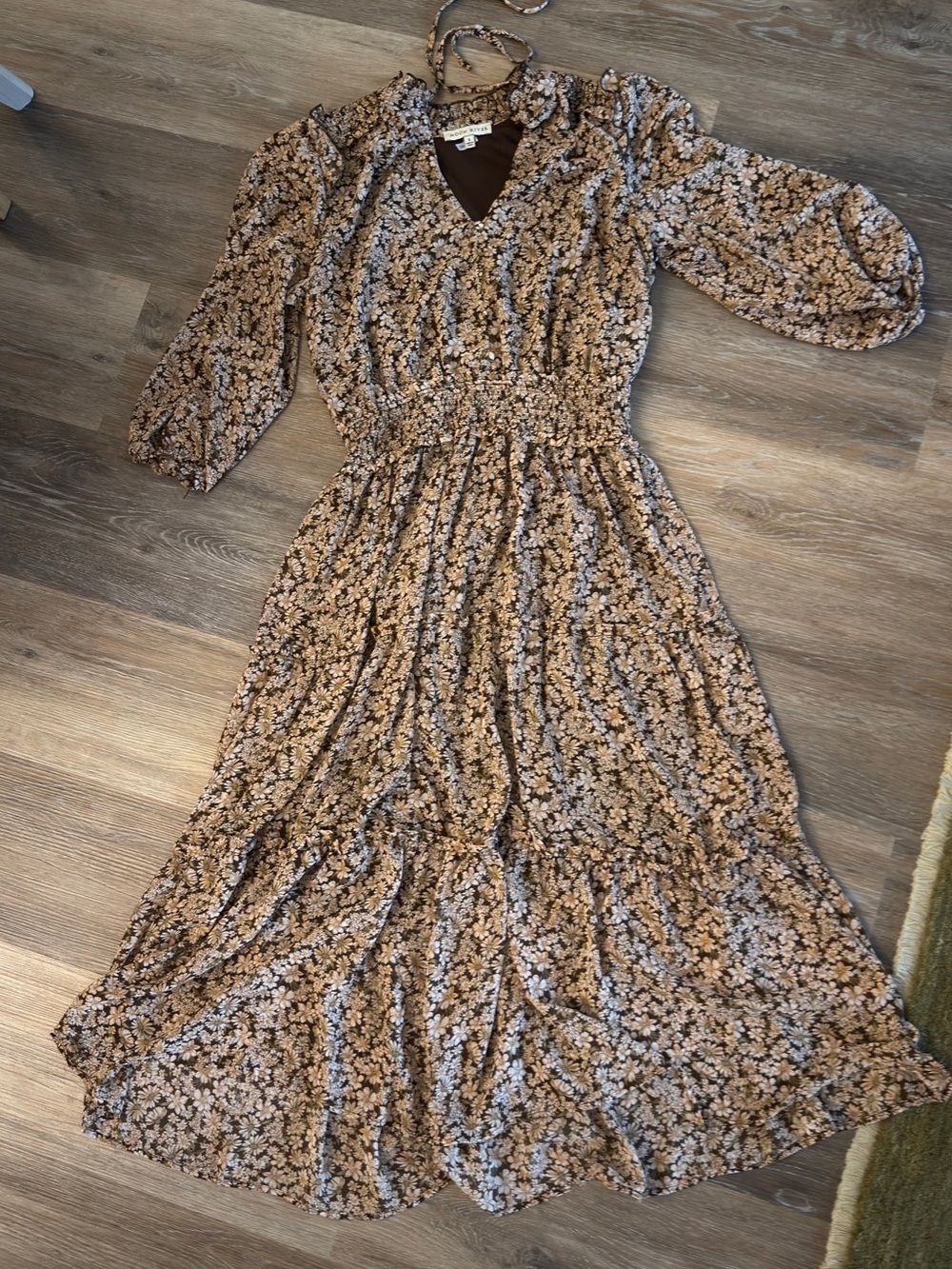 Floral Tiered Maxi Dress with Smocked Waist